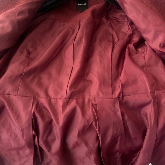 Rampage Double-Breasted Belted Peacoat - Sz M - Picture 8 of 10